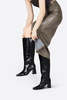 "INTENTIONALLY __________." TGIF KNEE HIGH BOOT - MAROON/BLACK - Thumbnail 9