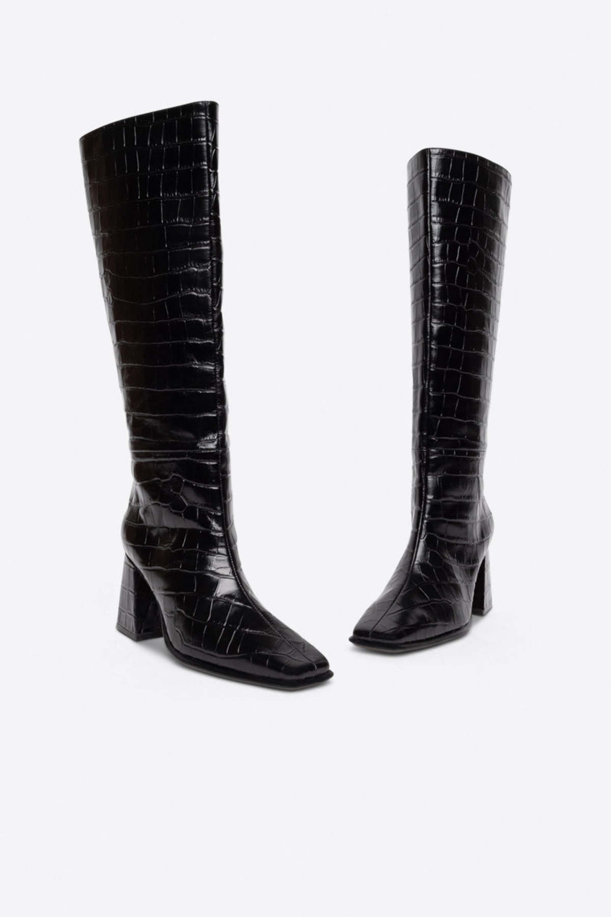 "INTENTIONALLY __________." TGIF KNEE HIGH BOOT - MAROON/BLACK - Image 10 of 13