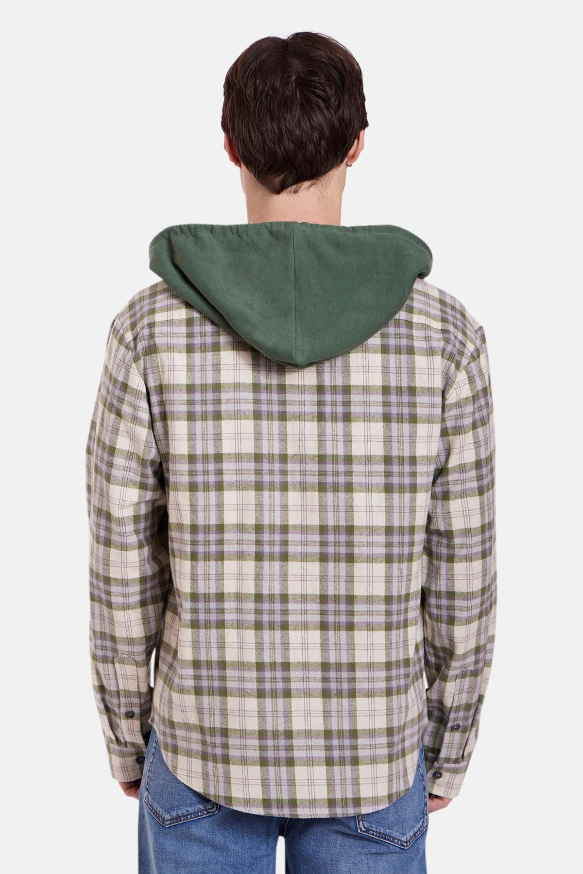 Blue&Cream Dylan Flannel Hoodie Shirt - Image 2 of 4