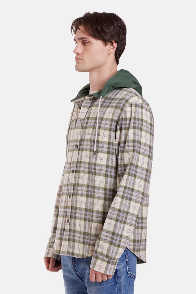 Blue&Cream Dylan Flannel Hoodie Shirt