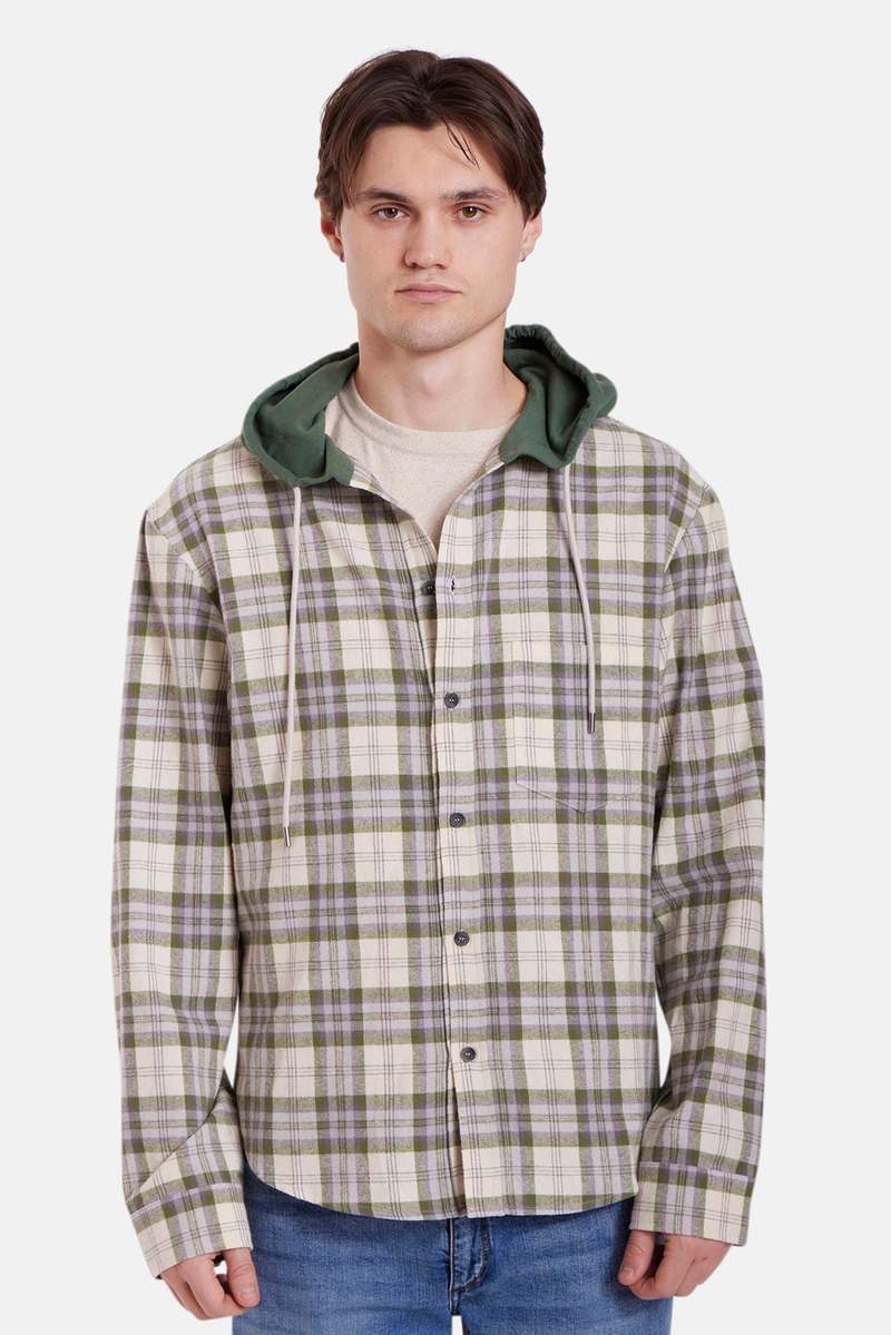 Blue&Cream Dylan Flannel Hoodie Shirt