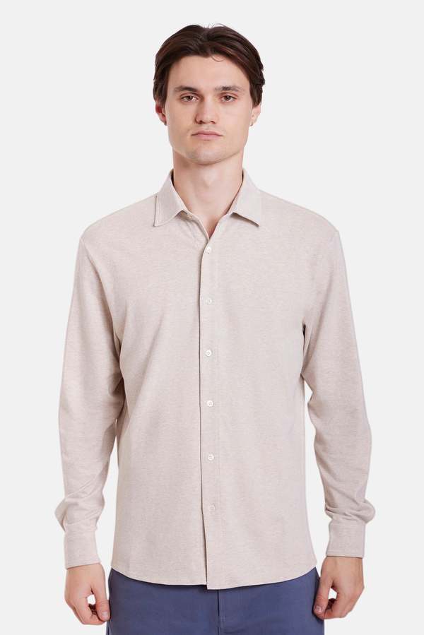 Blue&Cream Elyon Soft Jersey Button Up Shirt