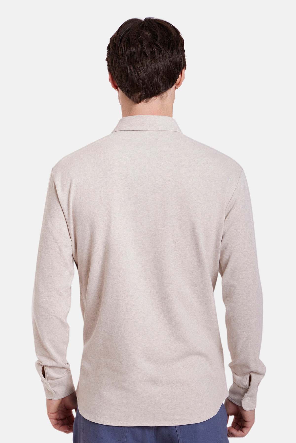 Blue&Cream Elyon Soft Jersey Button Up Shirt - Image 3 of 3