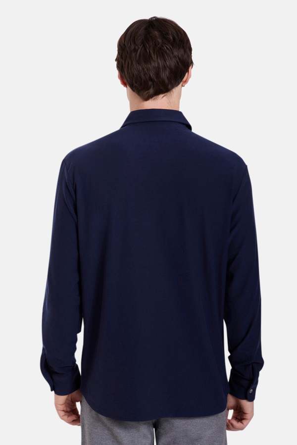 Blue&Cream Elyon Soft Jersey Button Up Shirt