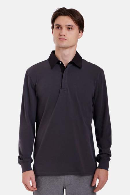 Veilance Frame SS Polo Shirt - Black | Garmentory