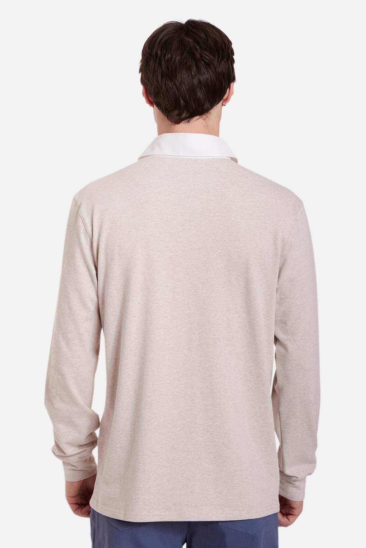 Blue&Cream The Maseo Soft Rugby Polo - Image 1 of 3