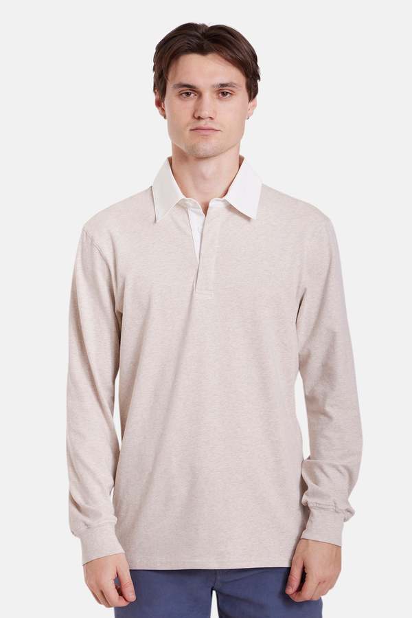 Blue&Cream The Maseo Soft Rugby Polo