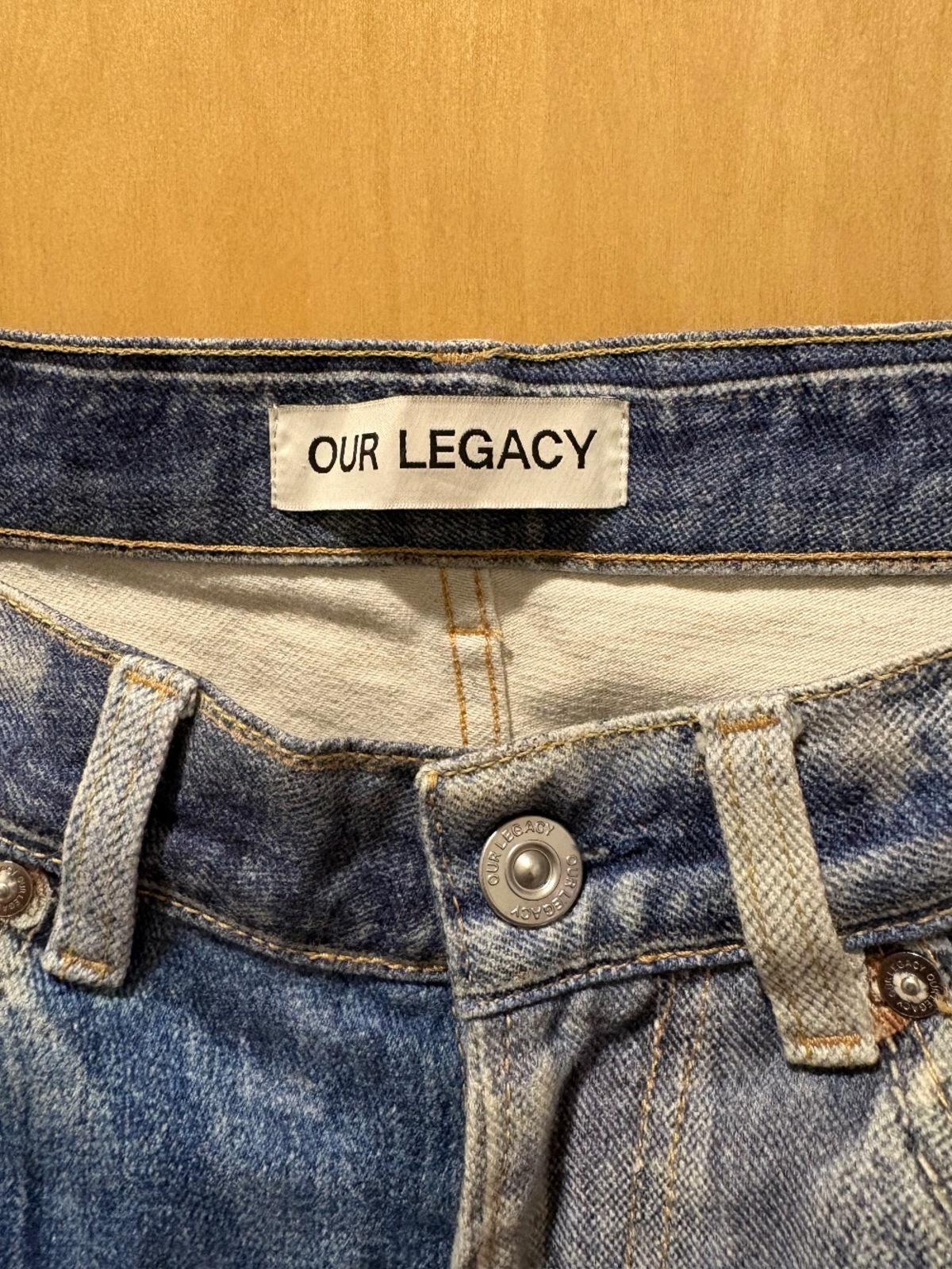 Our Legacy Third Cut Digital Denim Print Jeans - Blue - Image 3 of 6