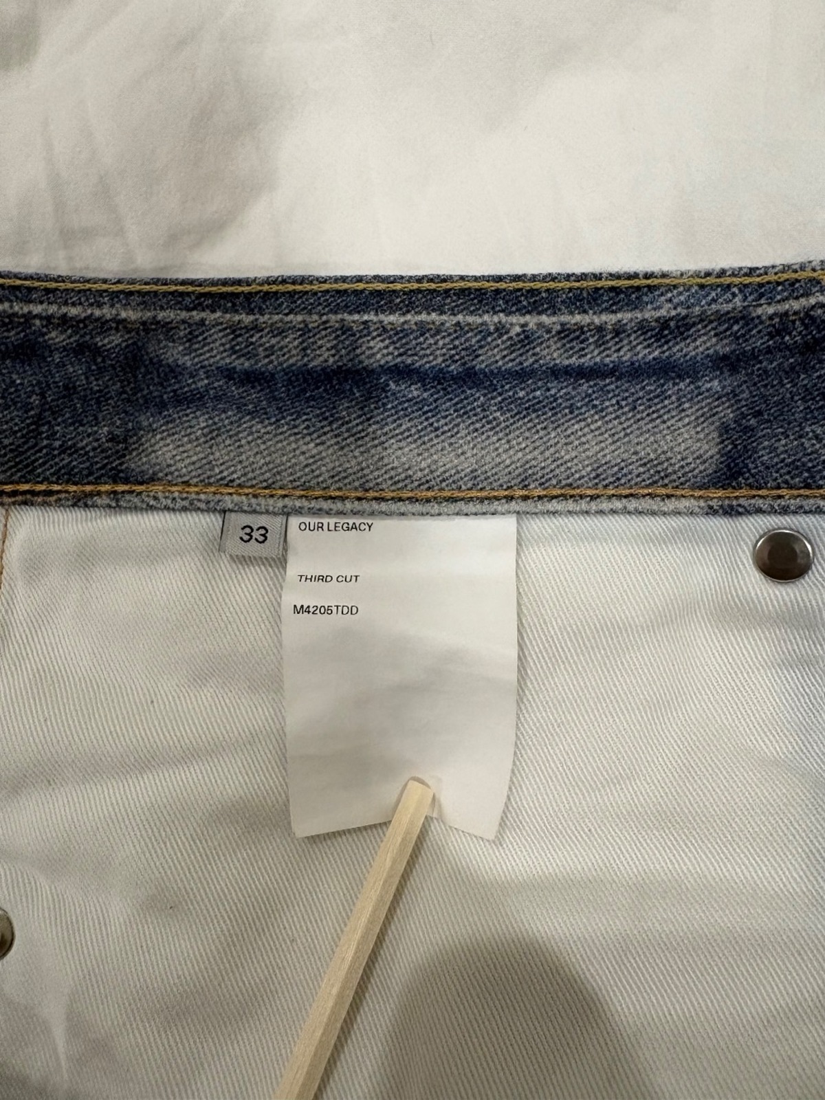 Our Legacy Third Cut Digital Denim Print Jeans - Blue - Image 6 of 6