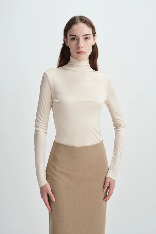 Sophie Rue Nicola Turtleneck Top - Butter Cream