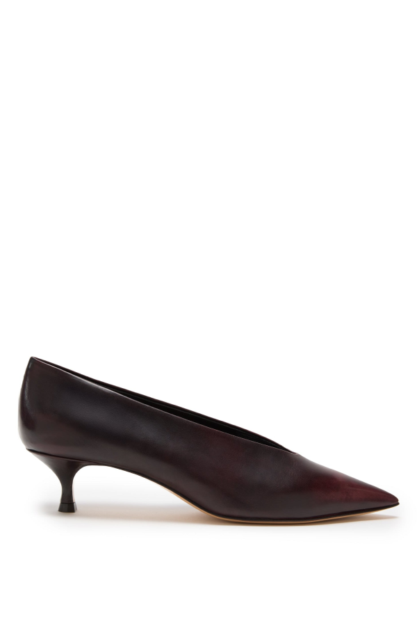 Le Monde Beryl Babouche Kitten Heels - Bordeaux