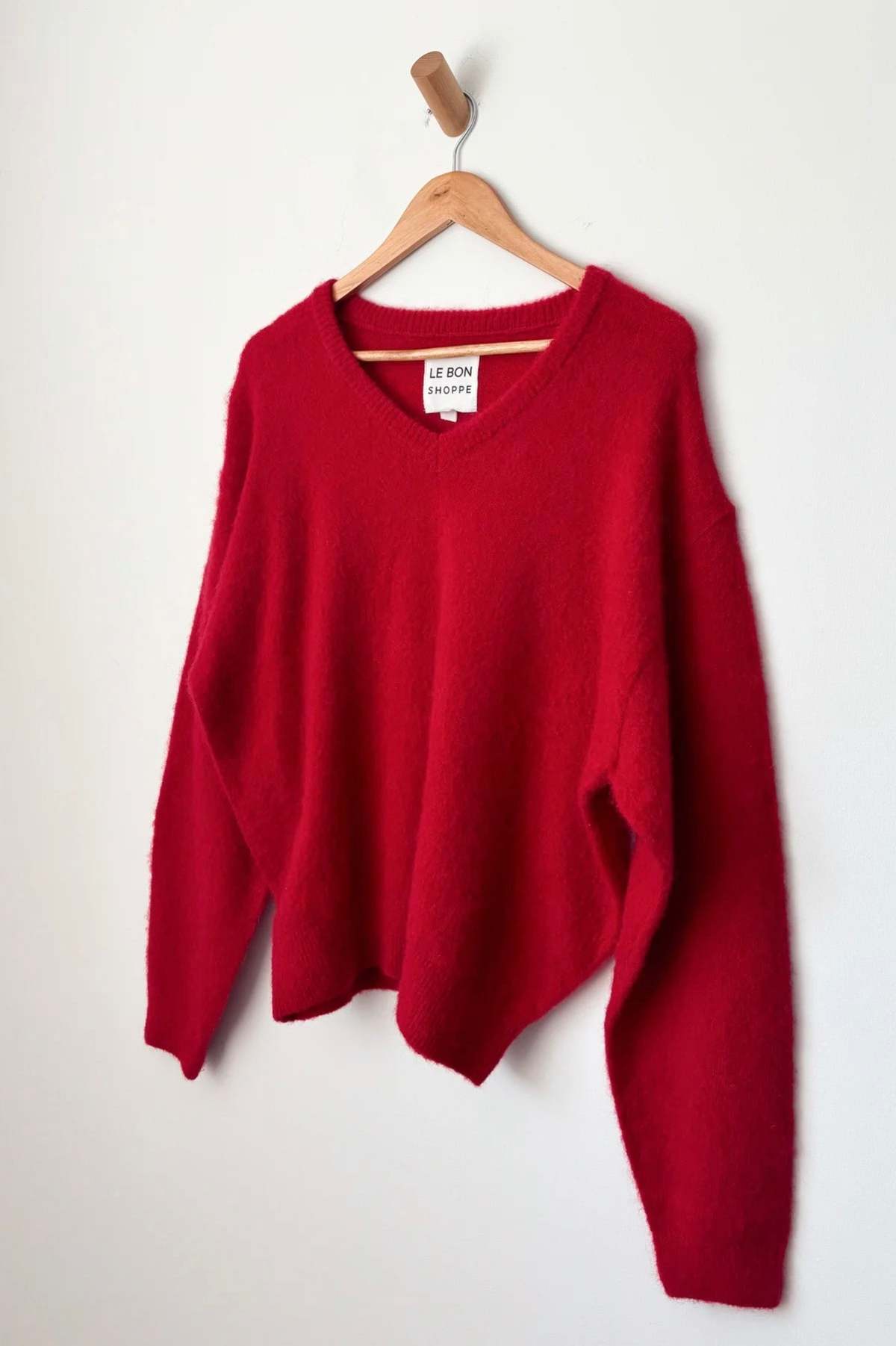 Le Bon Shoppe James Mohair Sweater - Red - Image 6 of 6