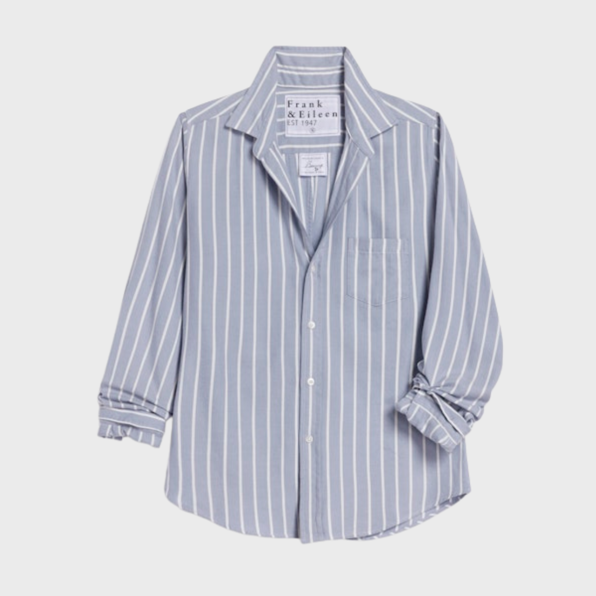 Frank & Eileen Barry Shirt - Wide Blue Stripe - Image 1 of 1