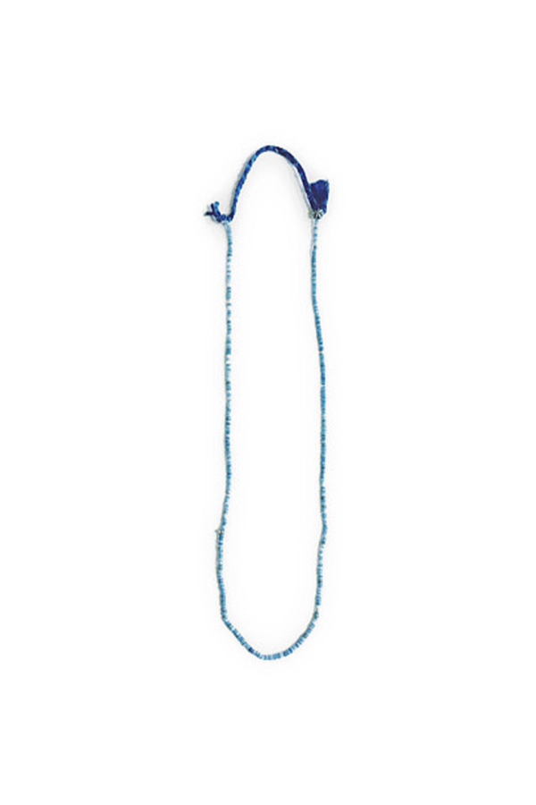 NORTH WORKS Indigo Dyed Shell Beads Necklace - Aizome
