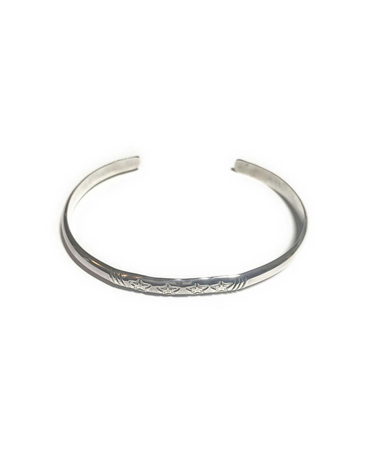 NORTH WORKS Stamp Bangle Bracelet - Silver - Image 1 of 2