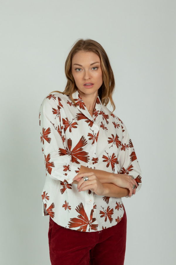 H+ Hannoh Wessel Charleen Shirt - Red Flowers