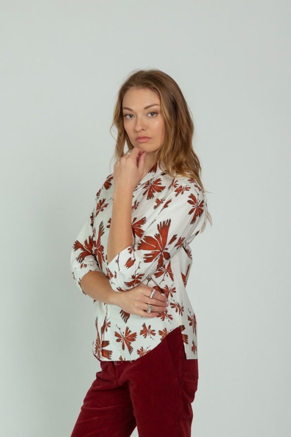H+ Hannoh Wessel Charleen Shirt - Red Flowers