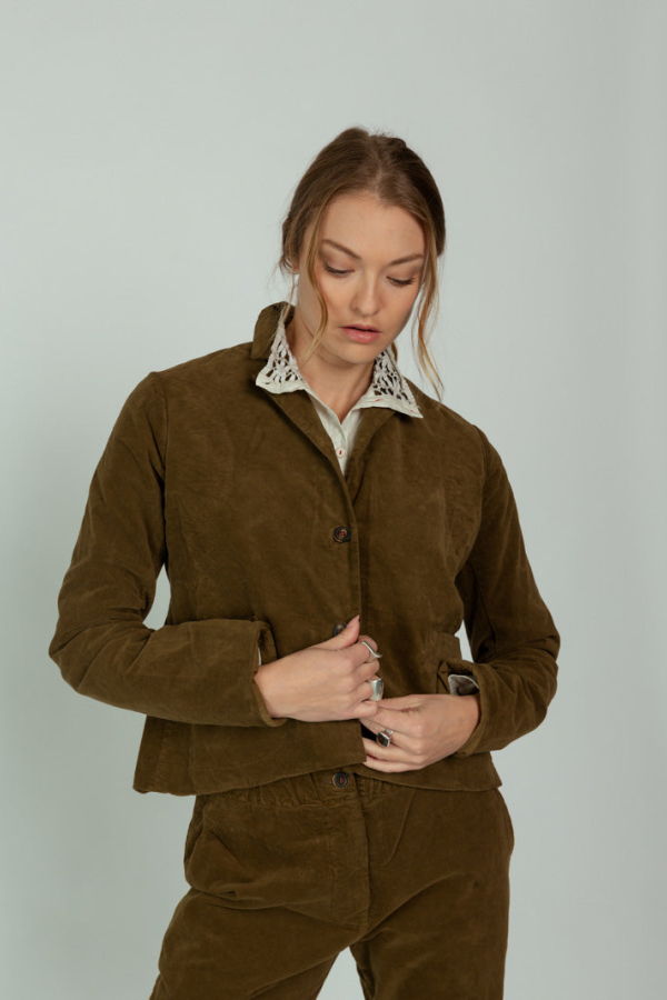 H+ Hannoh Wessel Velvet Vroni Jacket - Tobacco