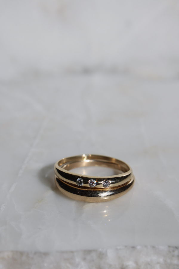 bruce Three Diamond Barnes Ring