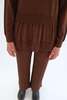 Beklina Merino Pleated Trousers - Brown - Thumbnail 1
