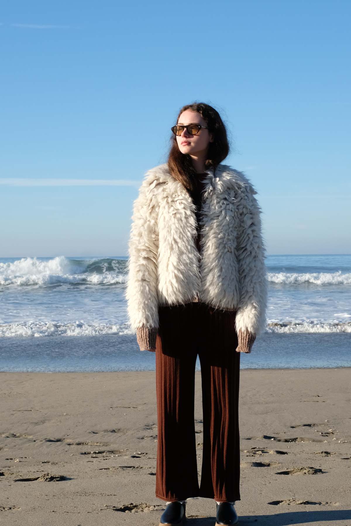 Beklina Merino Pleated Trousers - Brown - Image 2 of 8