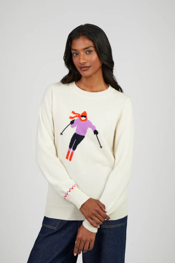 Cocoa Cashmere Skier Sweater - Off White