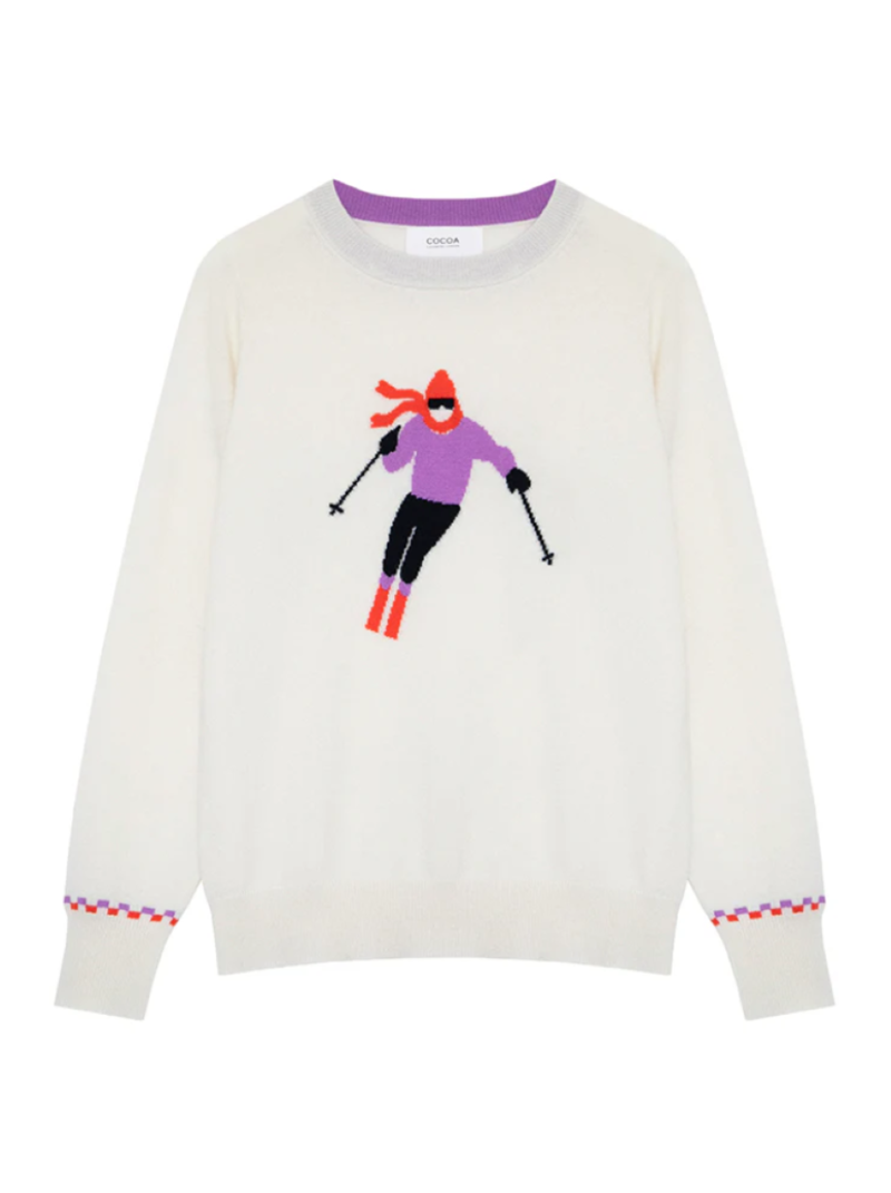 Cocoa Cashmere Skier Sweater - Off White