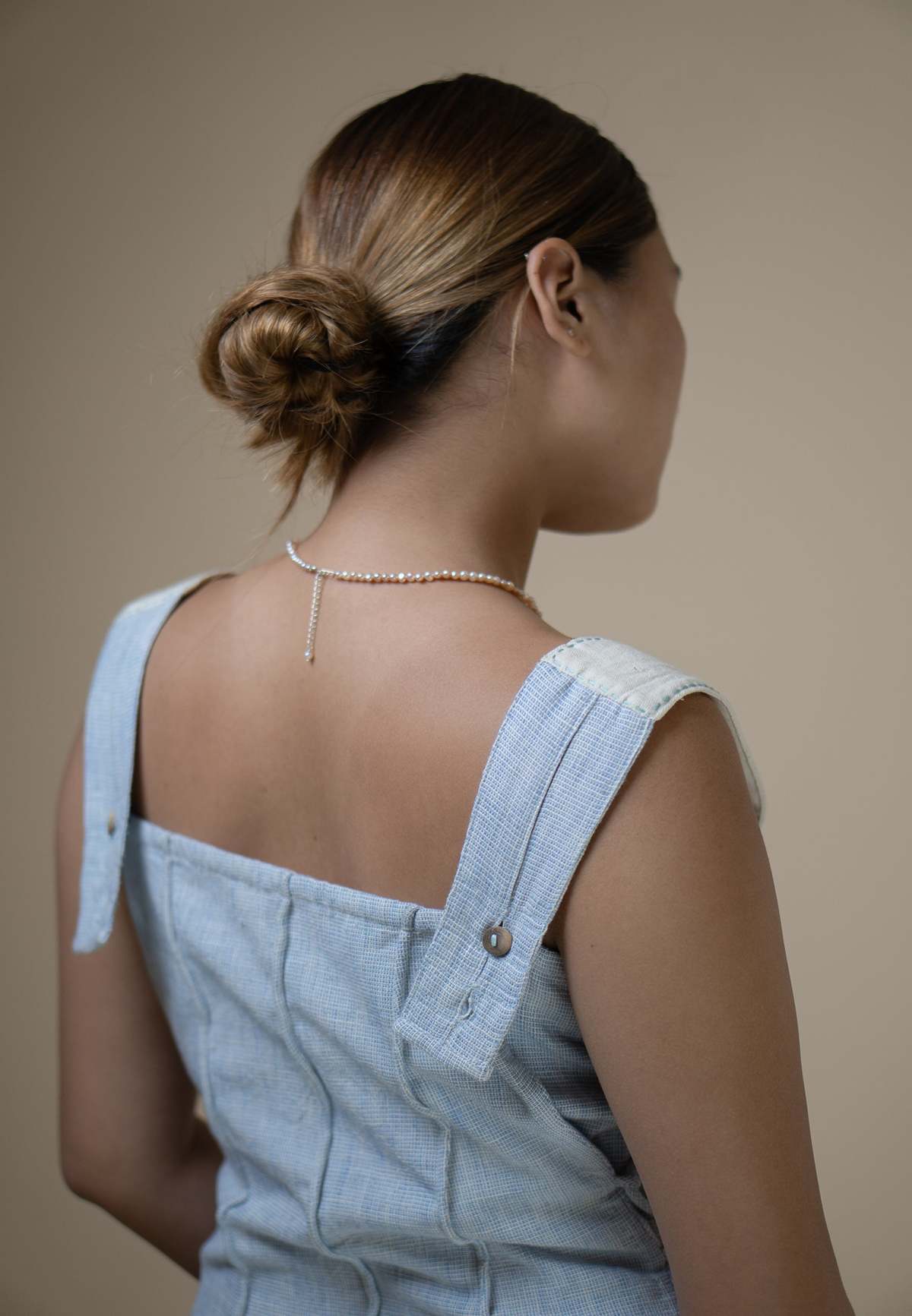 IKKIVI Meadows Reversible Corded Dress - Blue - Image 3 of 8