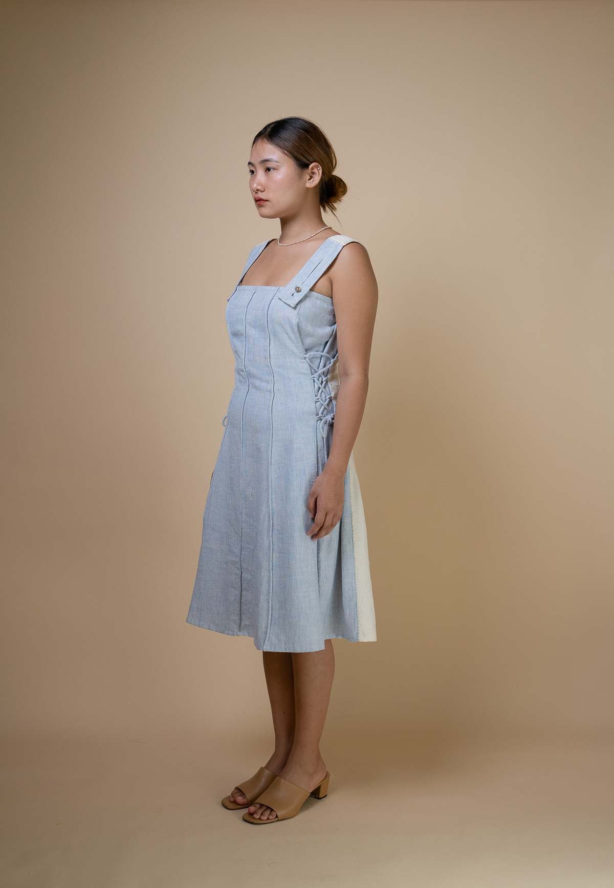 IKKIVI Meadows Reversible Corded Dress - Blue - Image 5 of 8