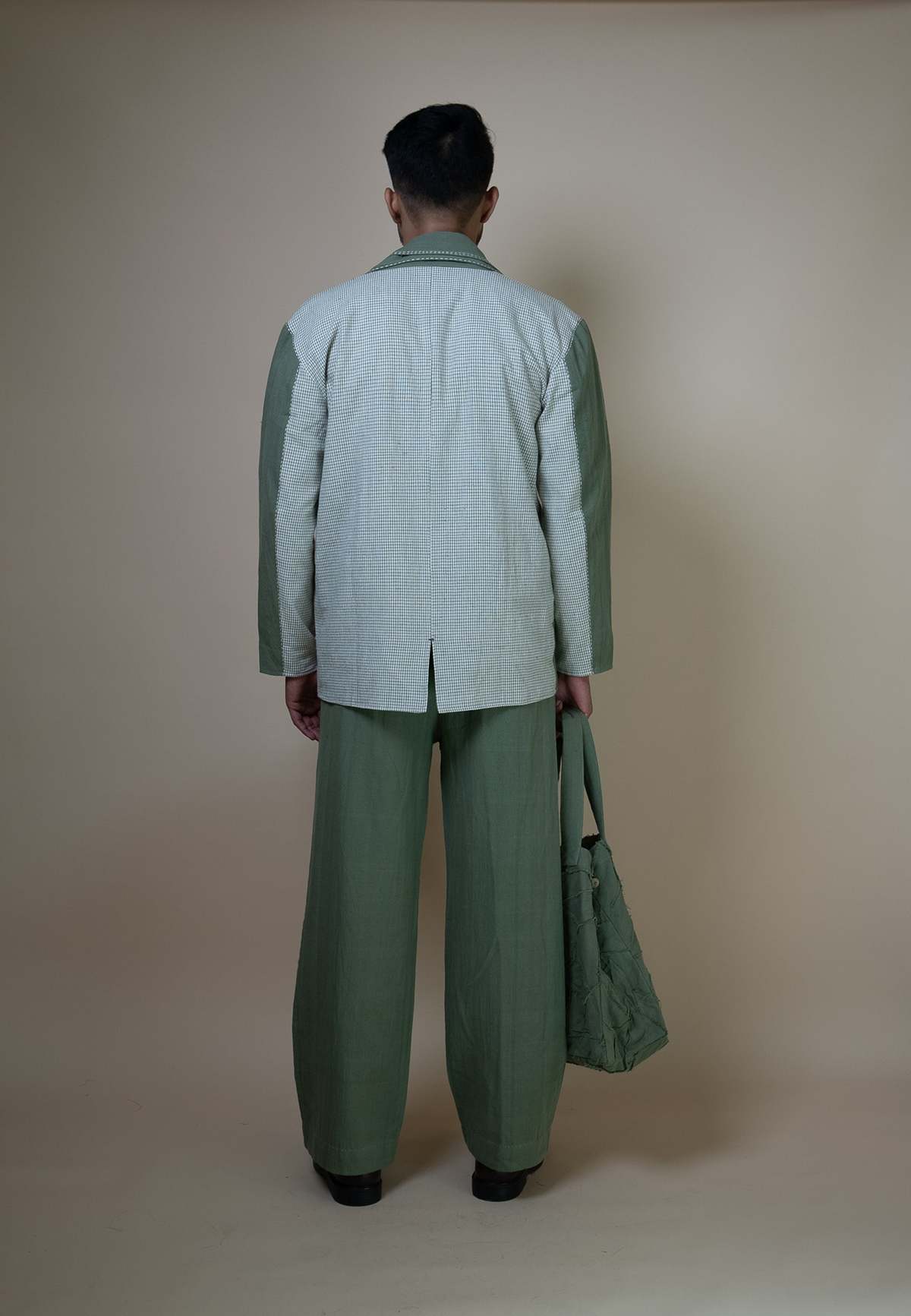 IKKIVI Meadows Unisex Double Breasted Blazer - Green - Image 6 of 9