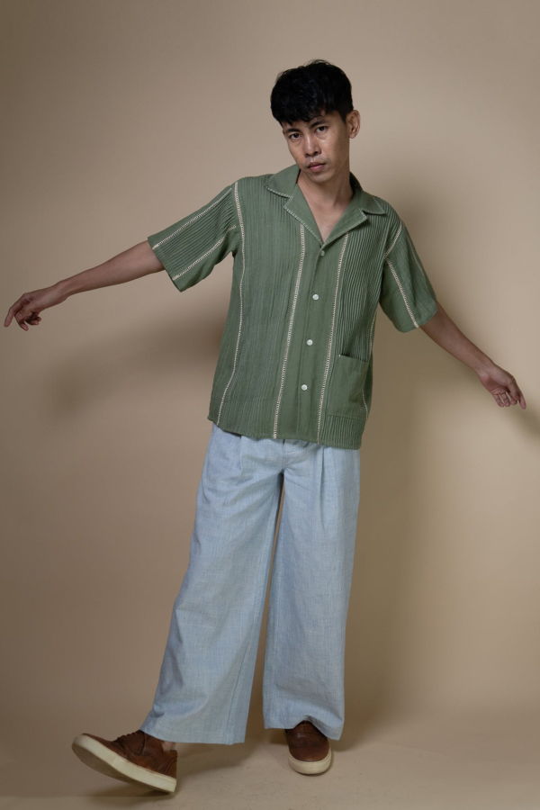 IKKIVI Meadows Unisex Flared Pants - Blue