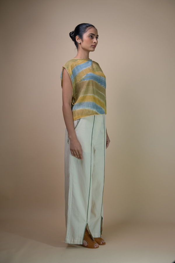 IKKIVI Meadows Unisex Front Slit Pants - Off-White