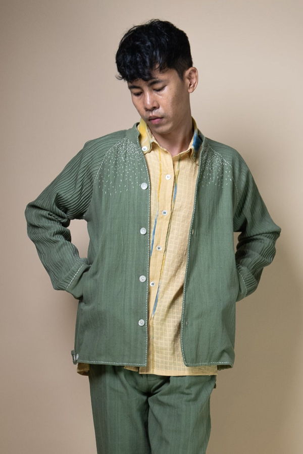 IKKIVI Meadows Unisex Raglan Sleeve Jacket - Green