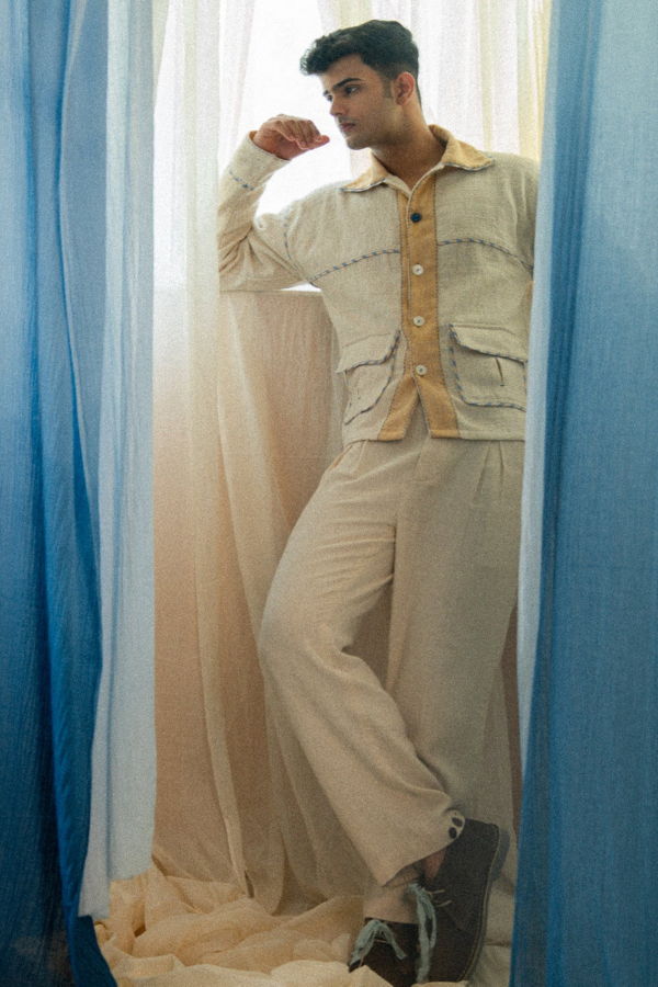 IKKIVI AY Unisex Oversized Shirt Jacket - Off-White