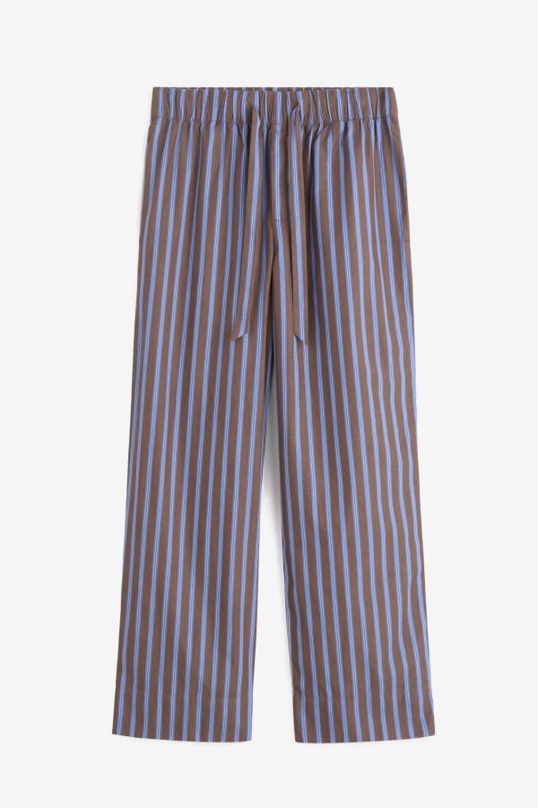 TEKLA Pyjamas Pants - Chestnut Stripes
