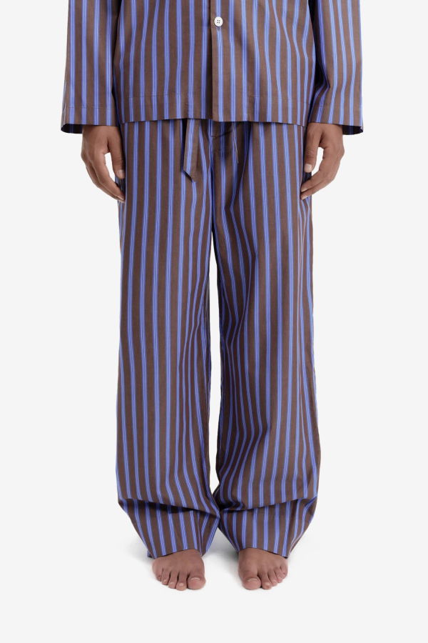 TEKLA Pyjamas Pants - Chestnut Stripes