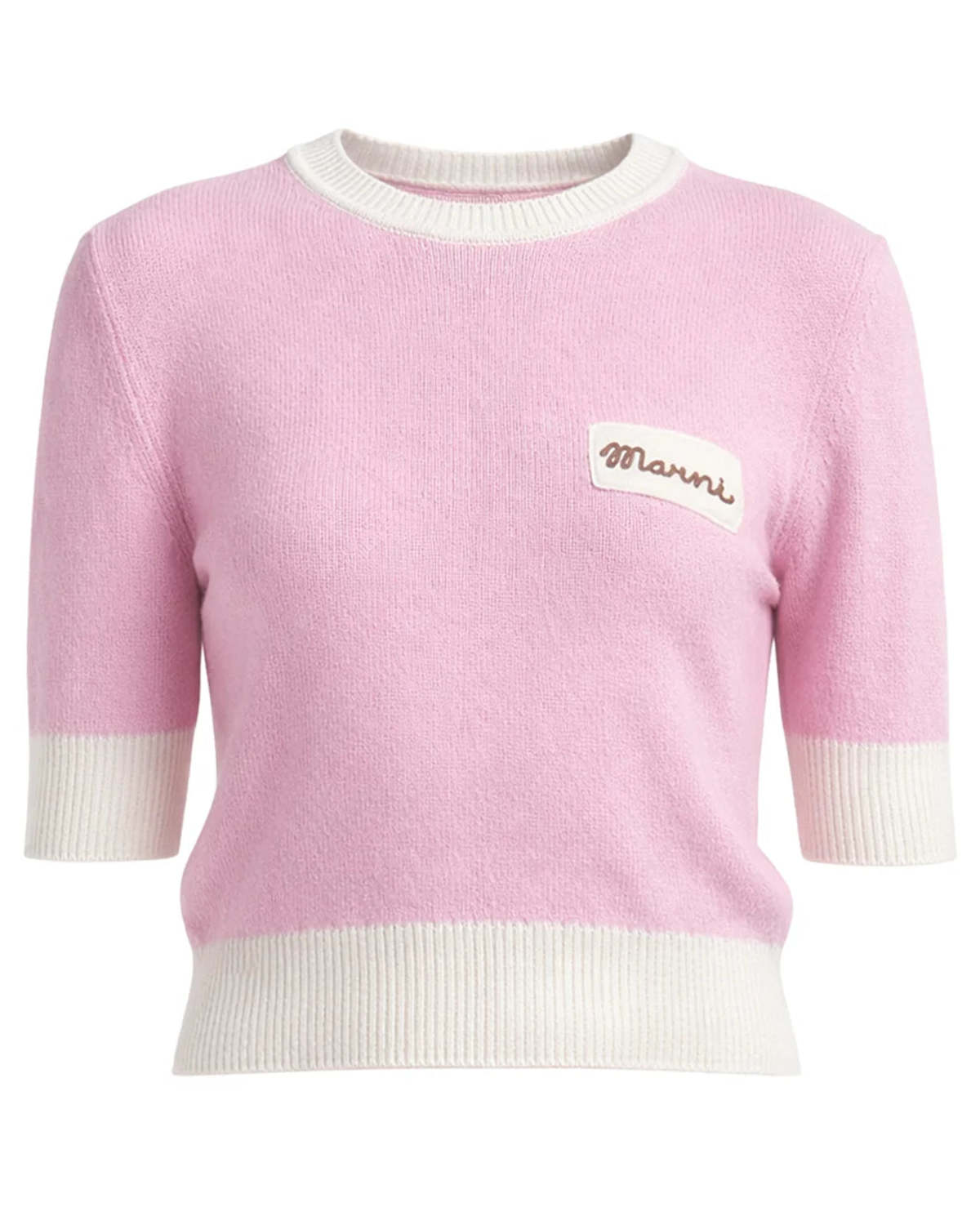 Marni Contrast Roundneck Sweater - Pink - Image 1 of 4