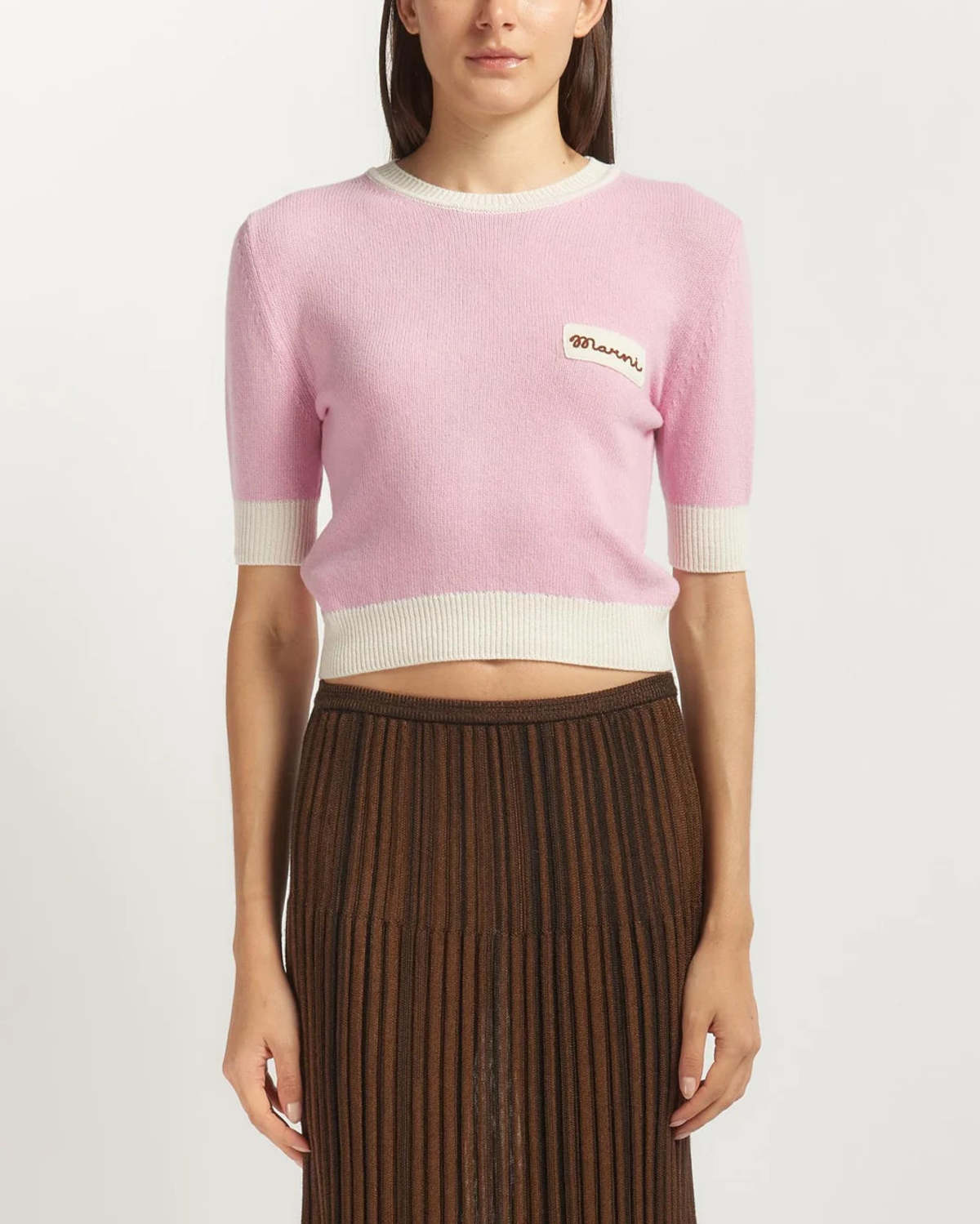 Marni Contrast Roundneck Sweater - Pink - Image 2 of 4