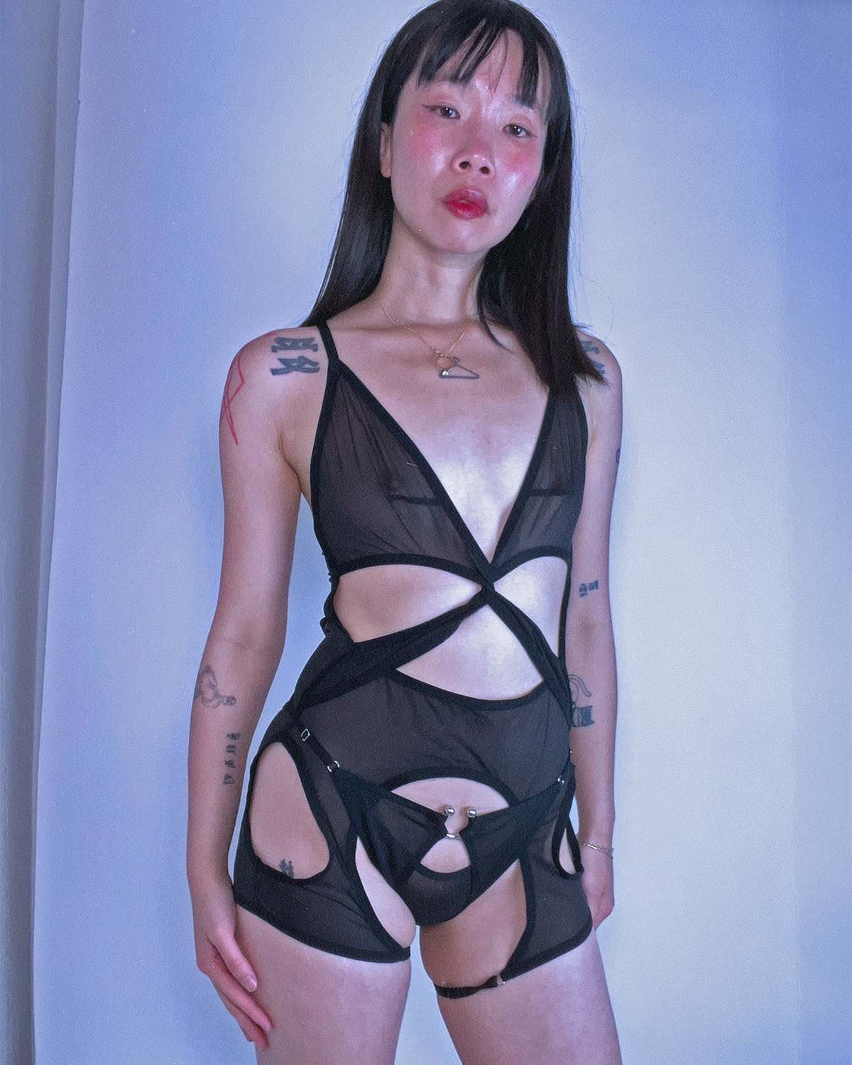 The End Traveling Cutout Bodysuit - Black - Image 1 of 3