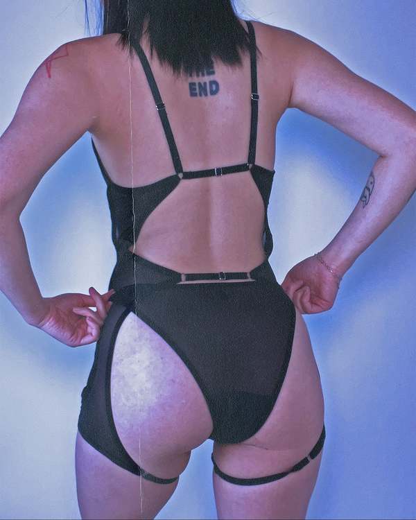 The End Traveling Cutout Bodysuit - Black