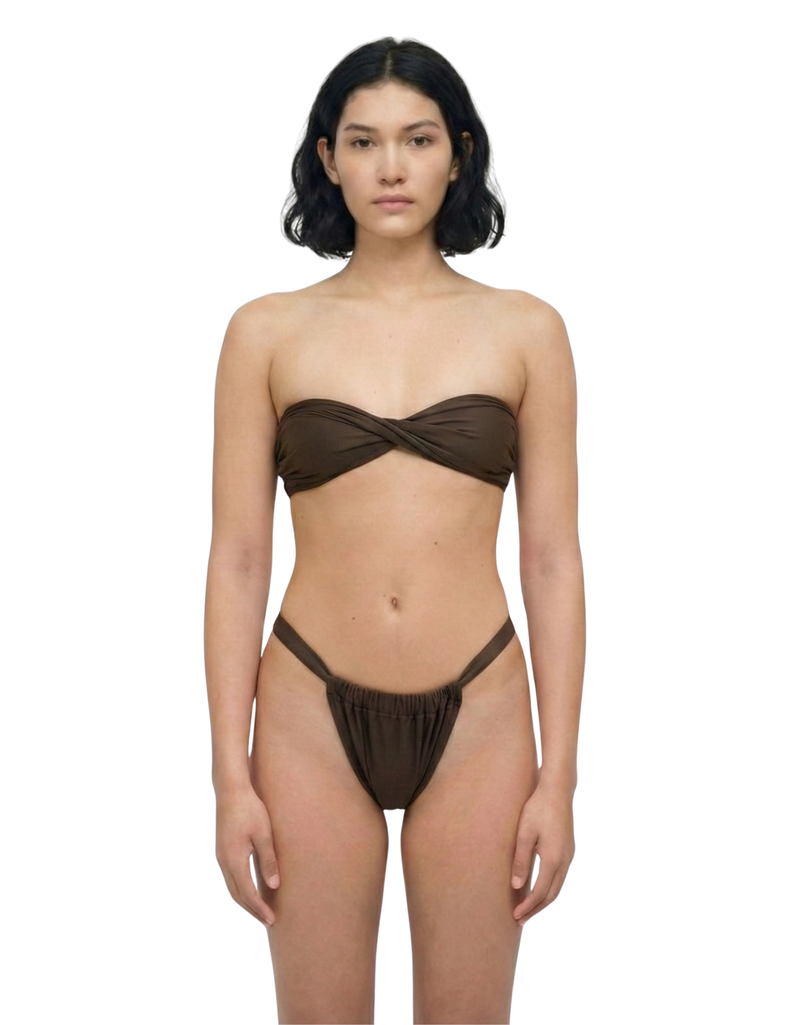 hauslabel HA TWISTED BIKINI TOP - ARABICA