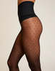 Commando Chic Dot Sheer Tights - Black - Thumbnail 1
