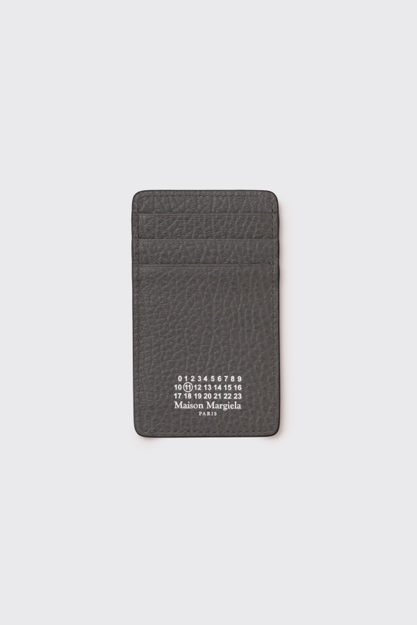 Maison Margiela Logo Printed Card Holder - Gray