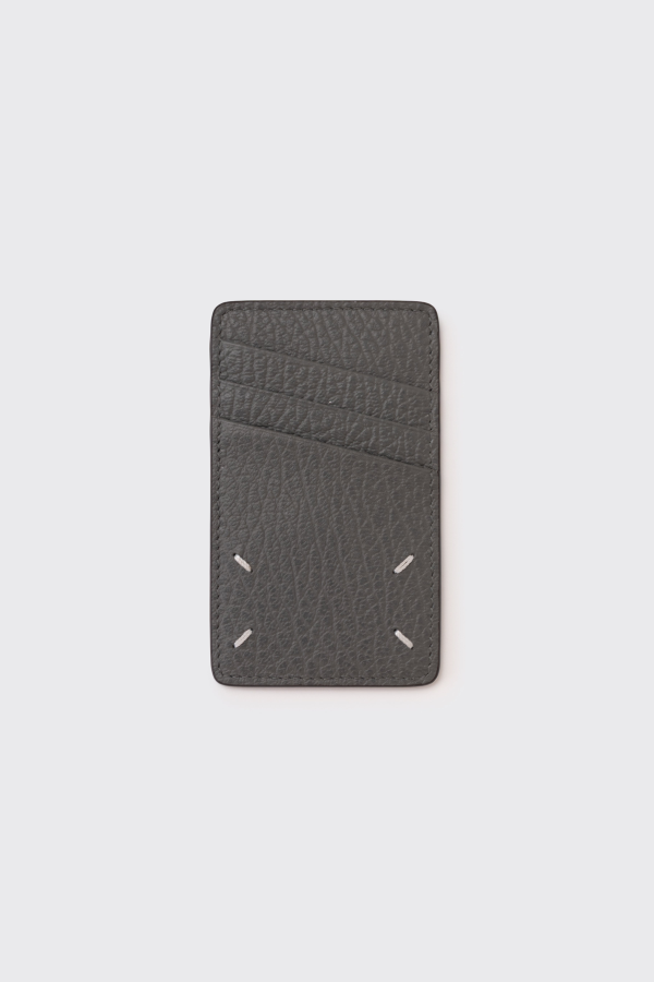 Maison Margiela Logo Printed Card Holder - Gray