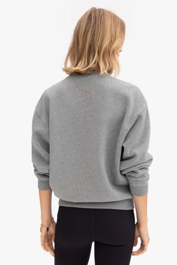 Clare V. Oversized Triple Oui Sweatshirt - Grey Melange