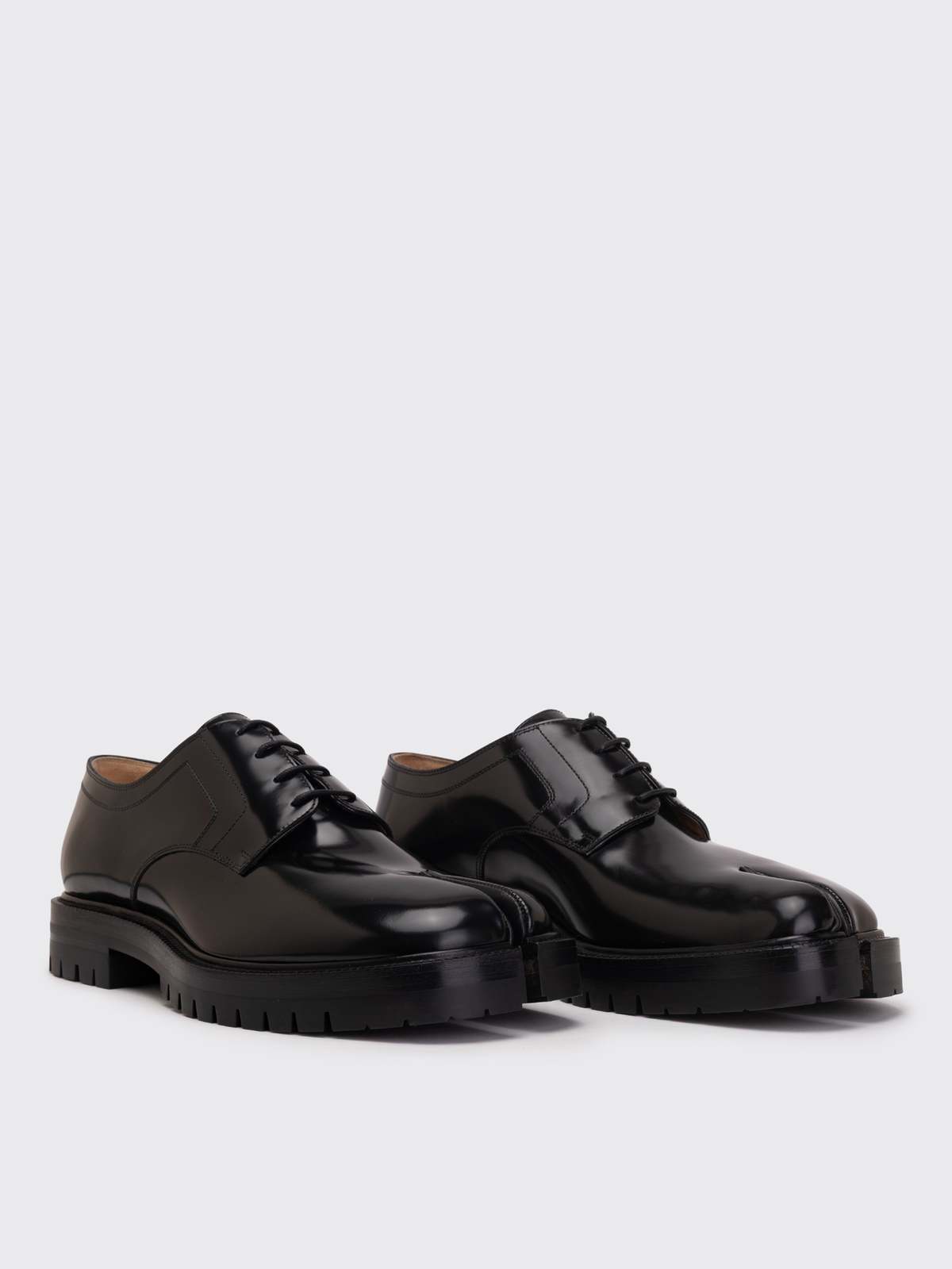 Maison Margiela Tabi Country Lace-Up Derby Shoes - Black - Image 2 of 4