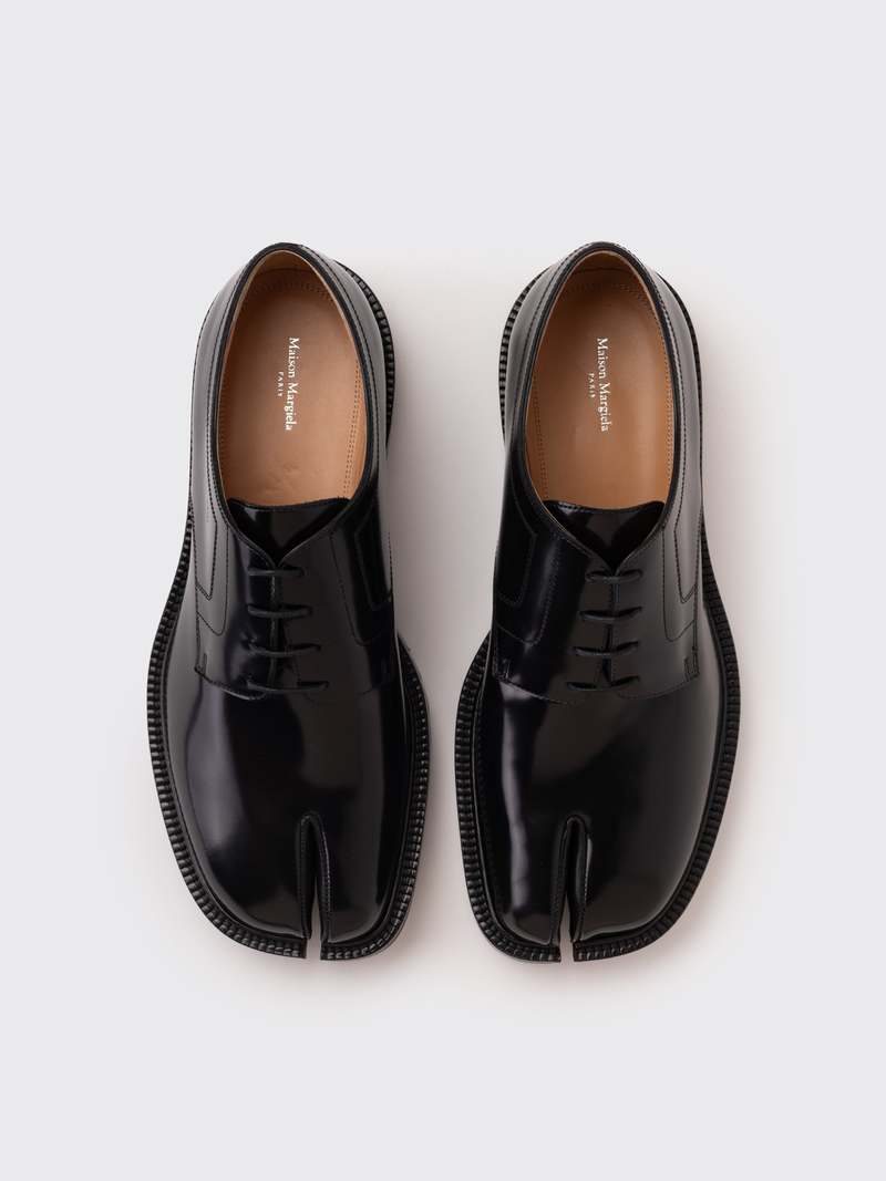 Maison Margiela Tabi Country Lace-Up Derby Shoes - Black