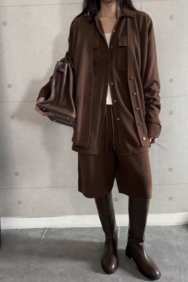 The NKC Store Sonny Cashmere Blend Shorts