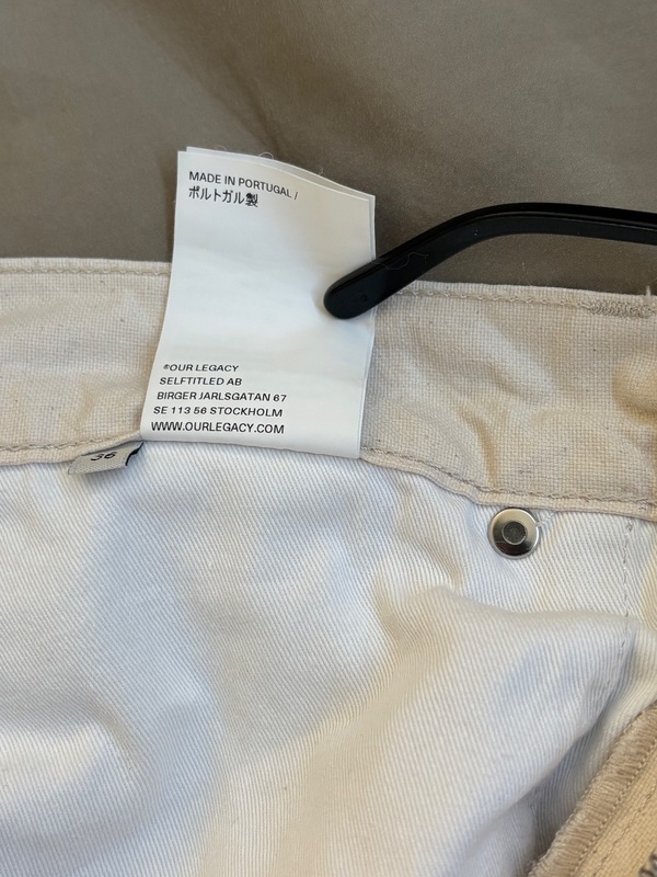 Our Legacy Formal Cut in Naturelle Sincere Canvas Pants