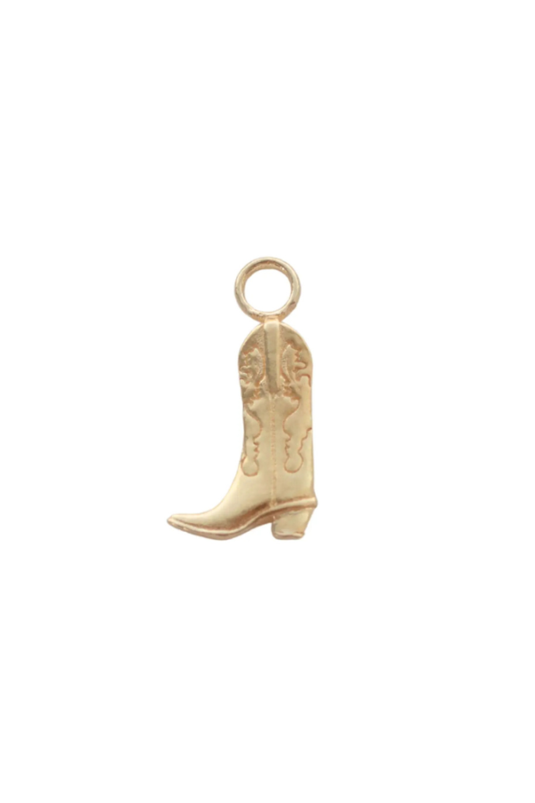 Ken & Jame Cowboy Boot Charm - Gold Vermeil